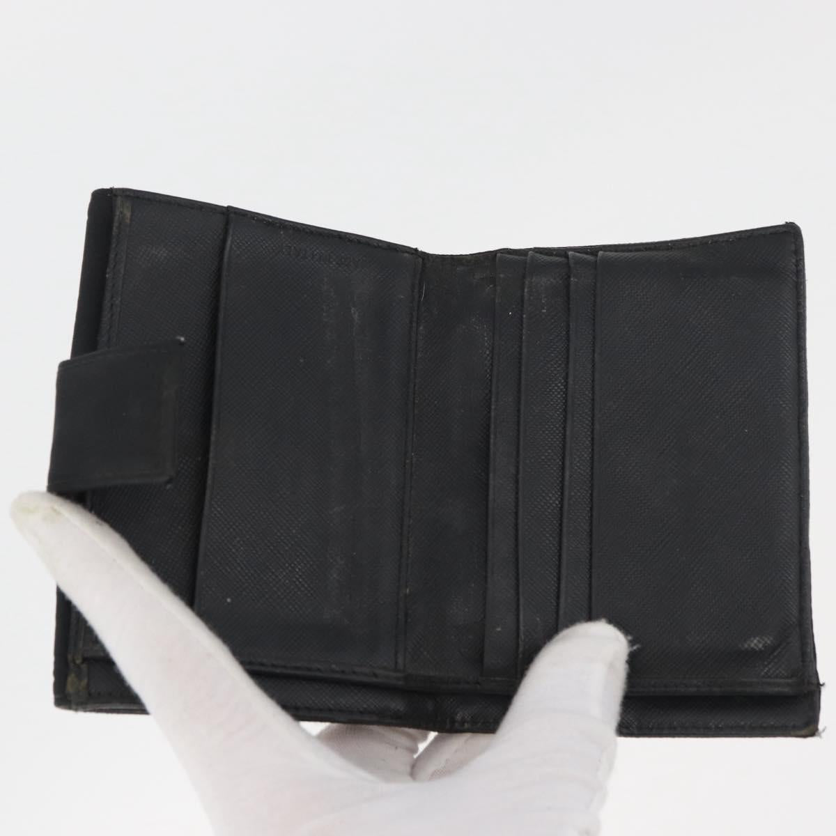 PRADA Wallet Safiano leather 10 Set Black Pink Red Auth CB264