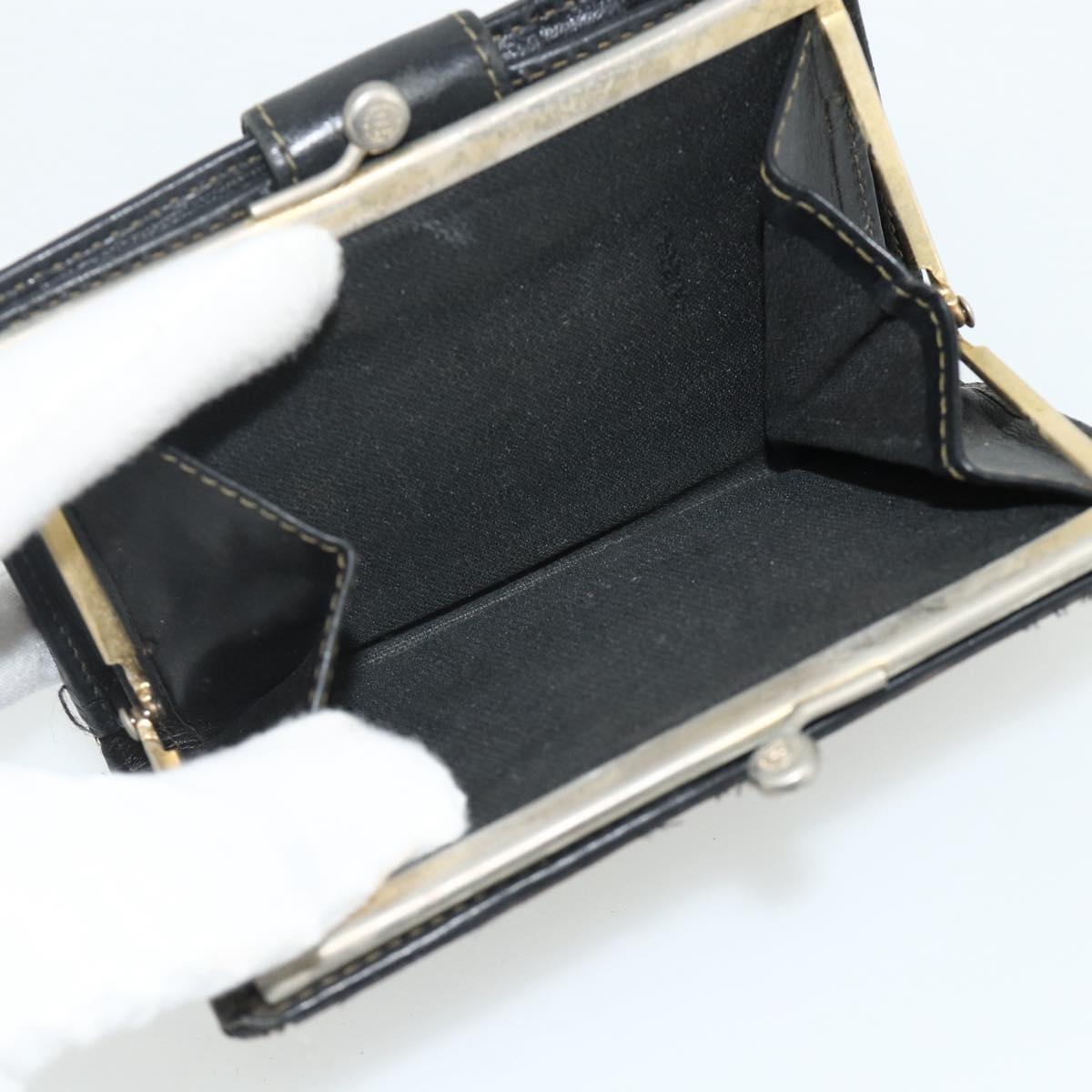 FENDI Zucca Canvas Wallet 10 Set Black Brown Auth CB266