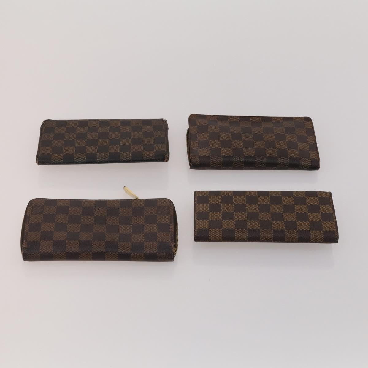 LOUIS VUITTON Damier Ebene Wallet 10 Set LV Auth CB281