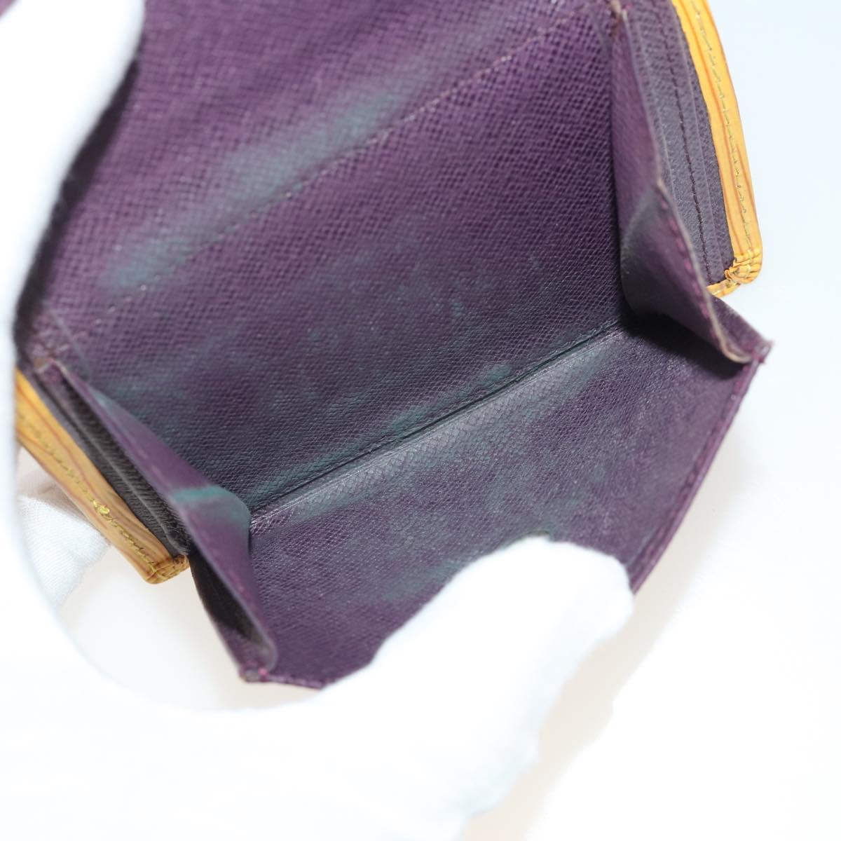 LOUIS VUITTON Epi Wallet 10 Set Black Red LV Auth CB282