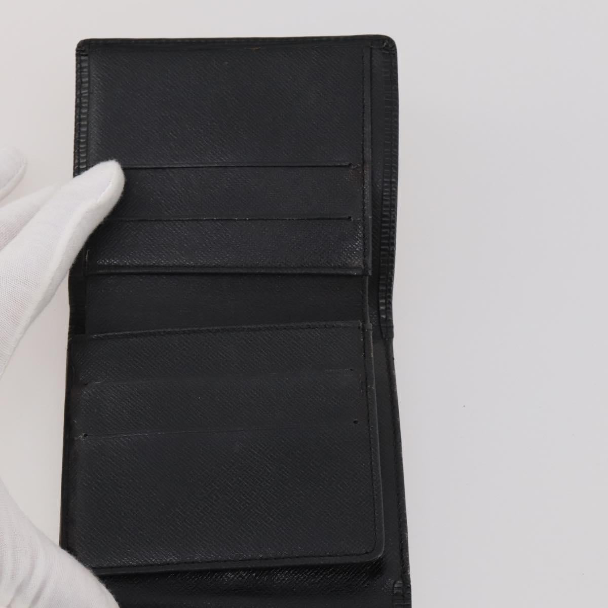 LOUIS VUITTON Epi Wallet 10 Set Black Red LV Auth CB283