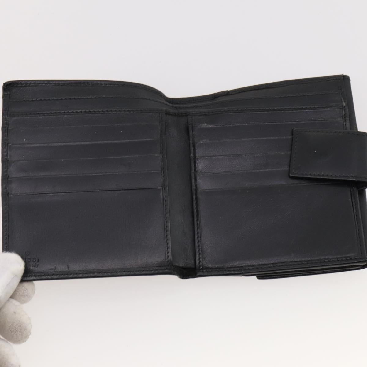 GUCCI GG Canvas Wallet Leather 10 Set Black Beige pink Auth CB288