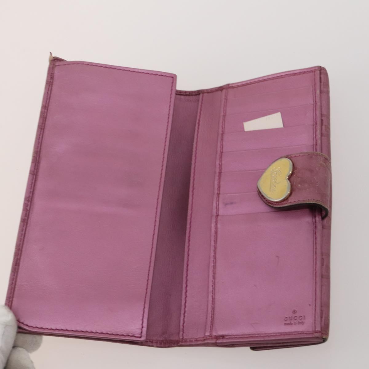 GUCCI GG Canvas Wallet Leather 10 Set Black Beige pink Auth CB288