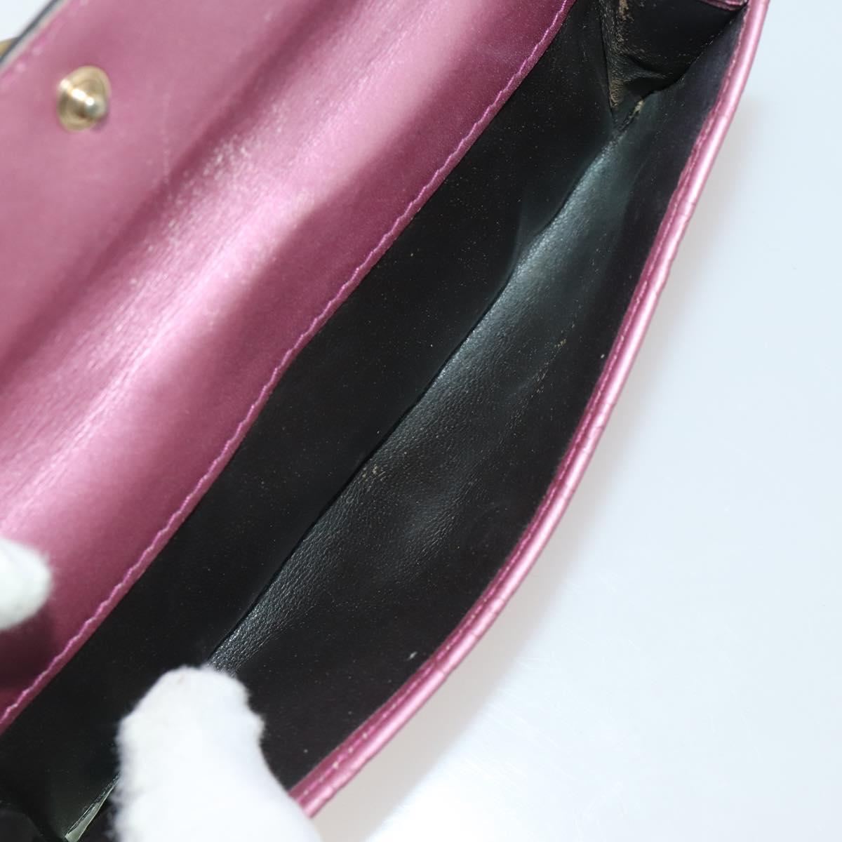 GUCCI GG Canvas Wallet Leather 10 Set Black Beige pink Auth CB288