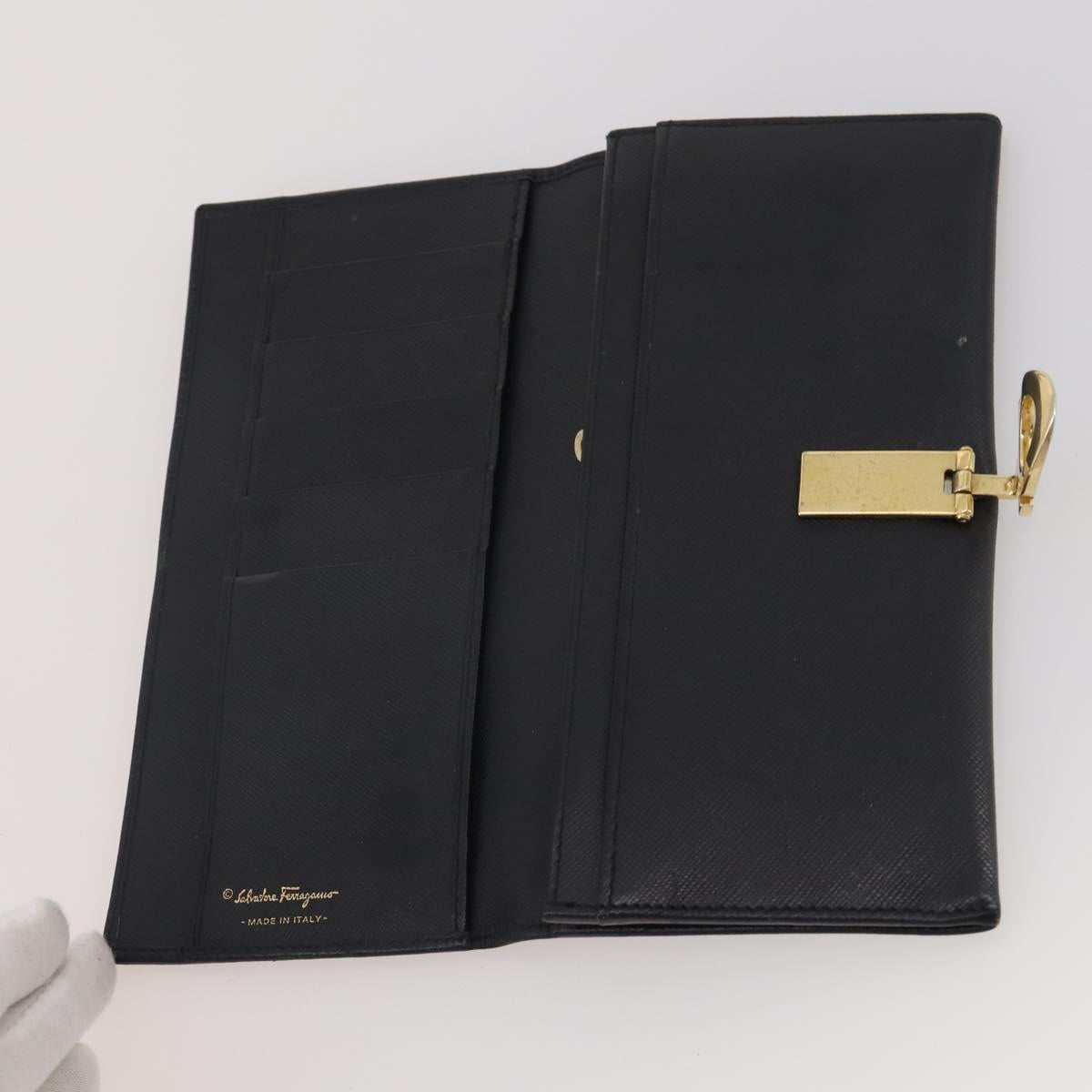 Salvatore Ferragamo Wallet Leather 10 Set Black Brown Red Auth CB294