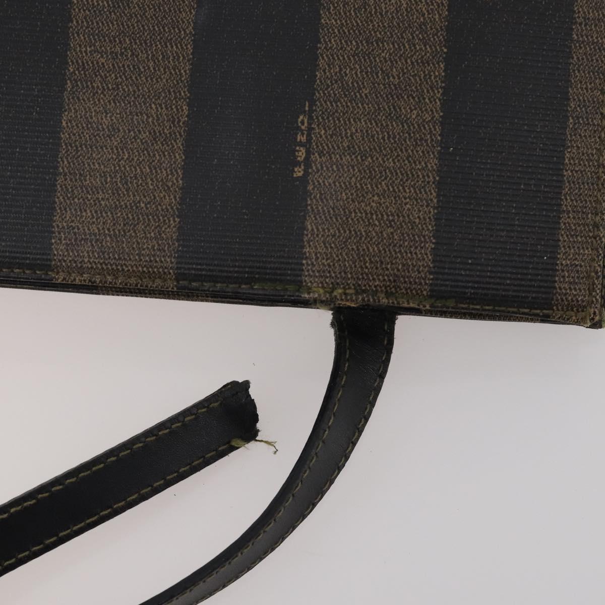 FENDI Zucca Canvas Pouch 5 Set Brown Black Auth CB300