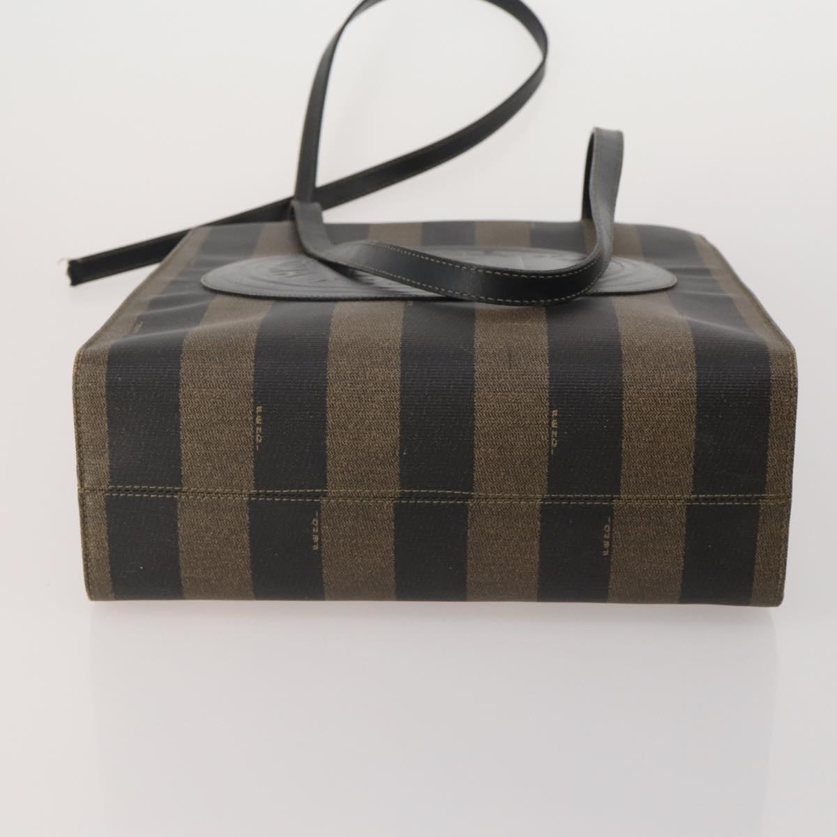 FENDI Zucca Canvas Pouch 5 Set Brown Black Auth CB300