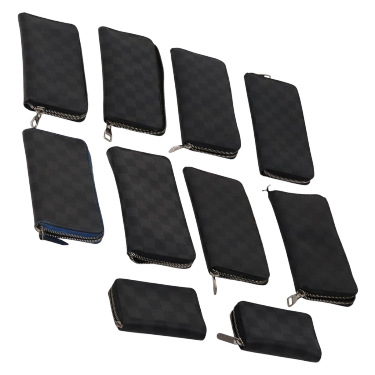 LOUIS VUITTON Damier Graphite Wallet 10 Set LV Auth CB303