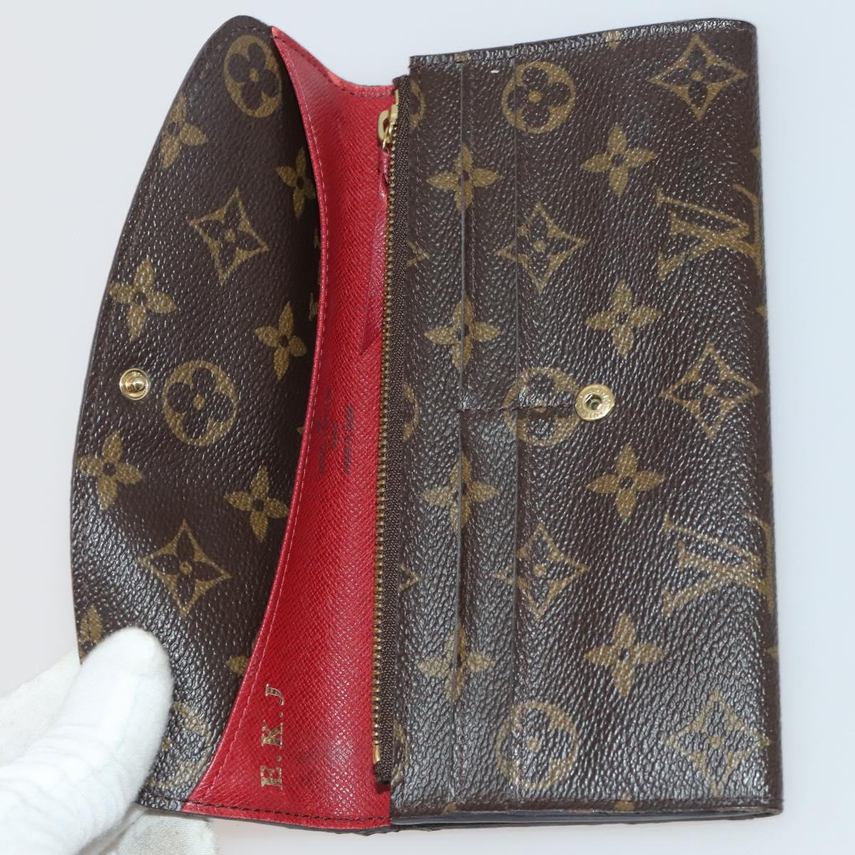 LOUIS VUITTON Monogram Wallet Leather 10 Set Black LV Auth CB304