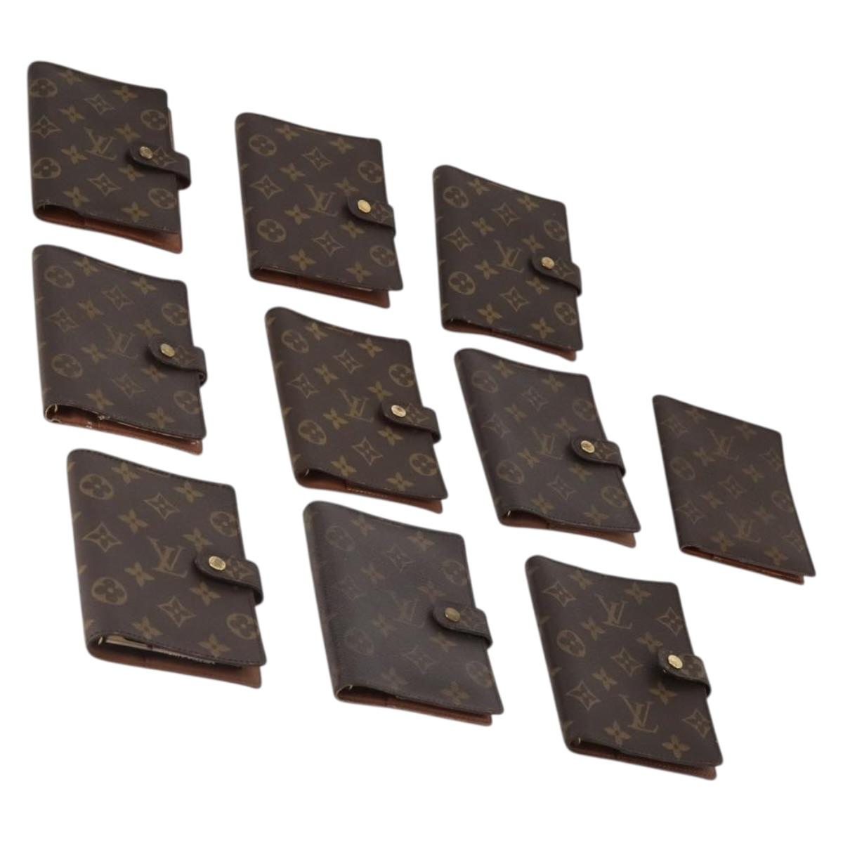LOUIS VUITTON Monogram Agenda PM Day Planner Cover 10 Set LV Auth CB305