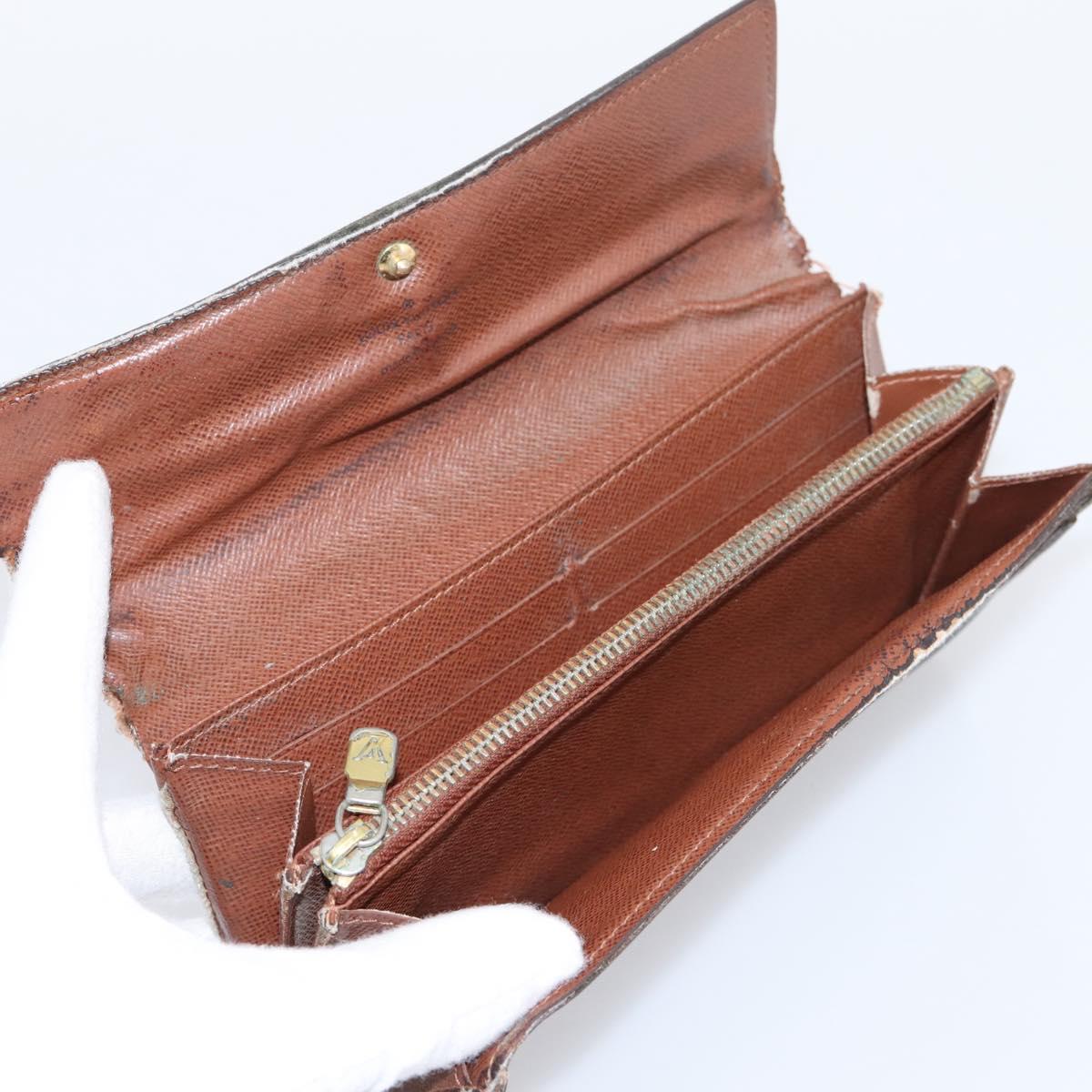 LOUIS VUITTON Monogram Long Wallet 10 Set LV Auth CB318