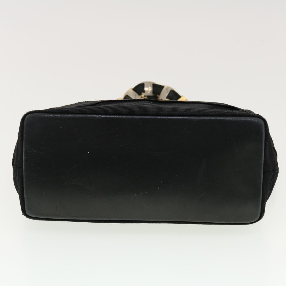Salvatore Ferragamo Hand Bag Nylon Black AU-21-5251 Auth cl499