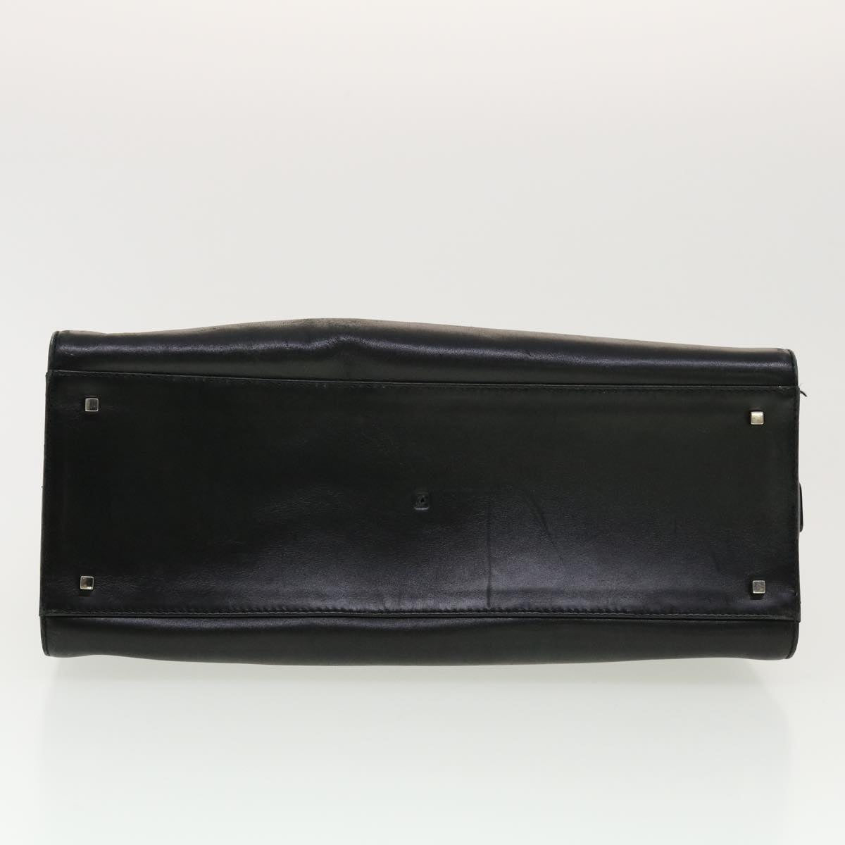 Salvatore Ferragamo Hand Bag Leather Black Auth cl501