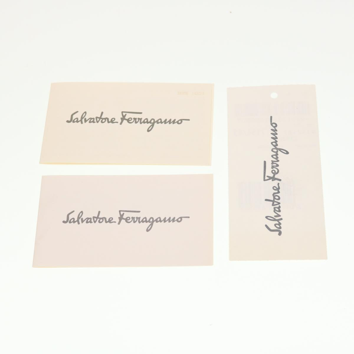 Salvatore Ferragamo Shoulder Bag Leather Beige Auth cl519