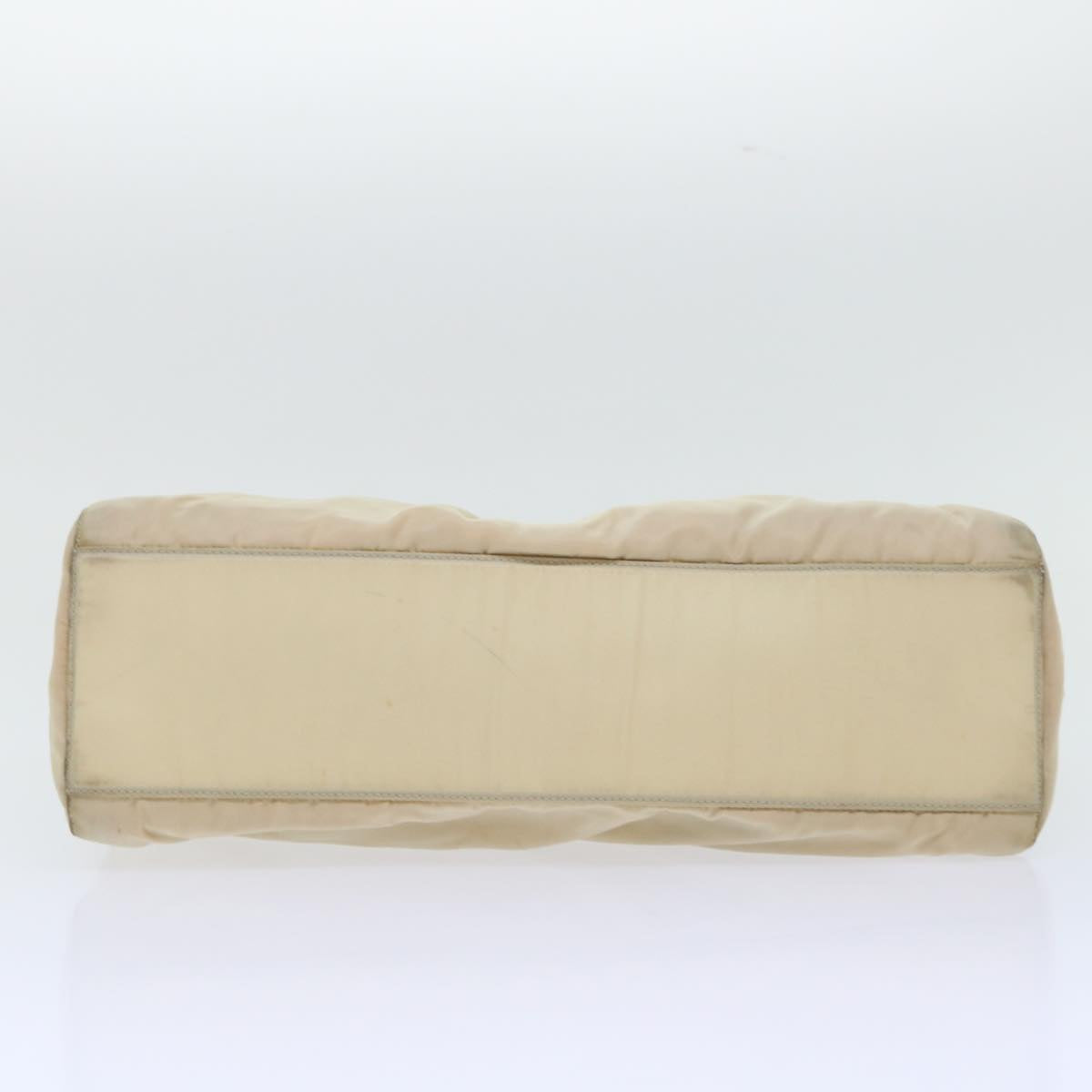 PRADA Hand Bag Nylon Beige Auth cl707