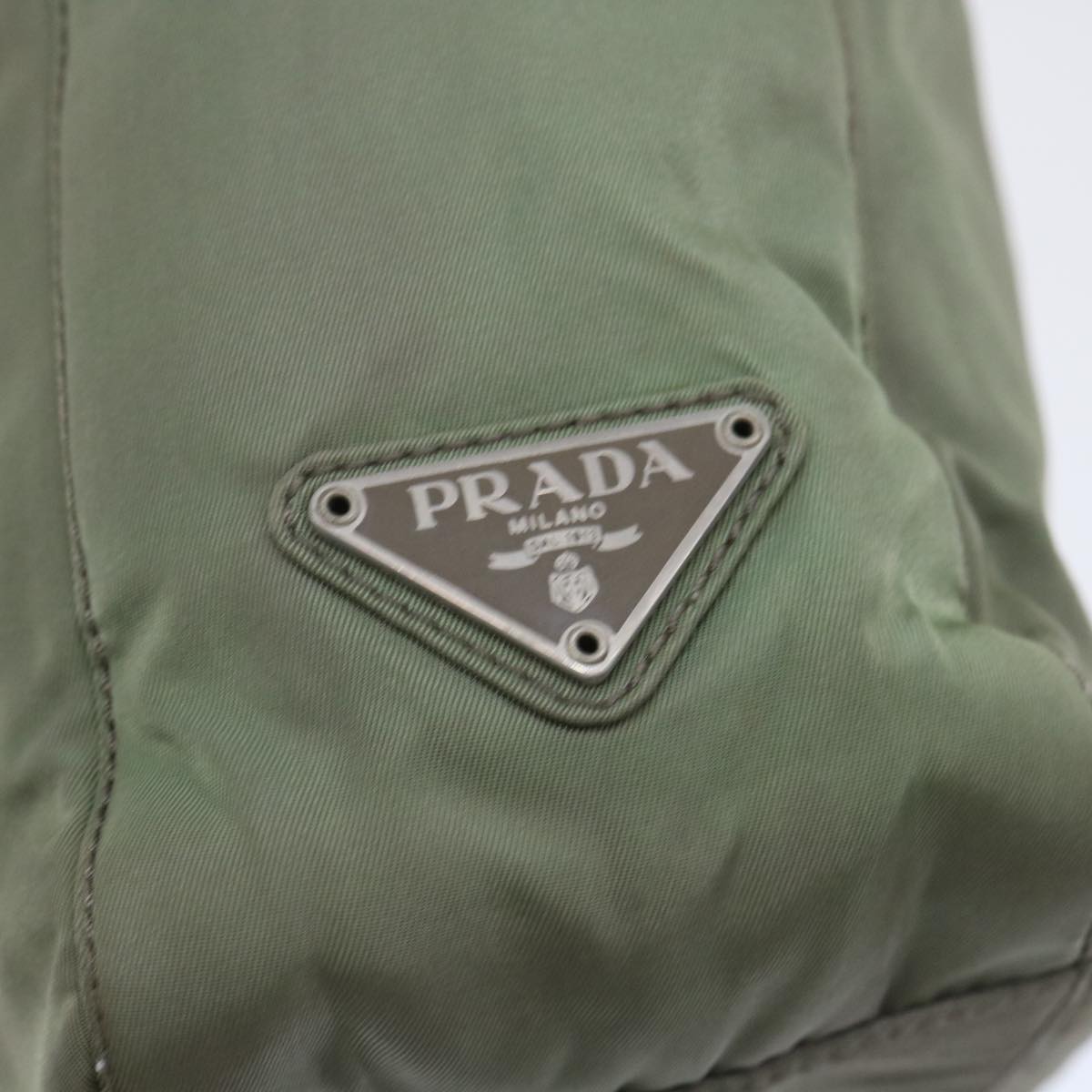 PRADA Shoulder Bag Nylon Khaki Auth cl711