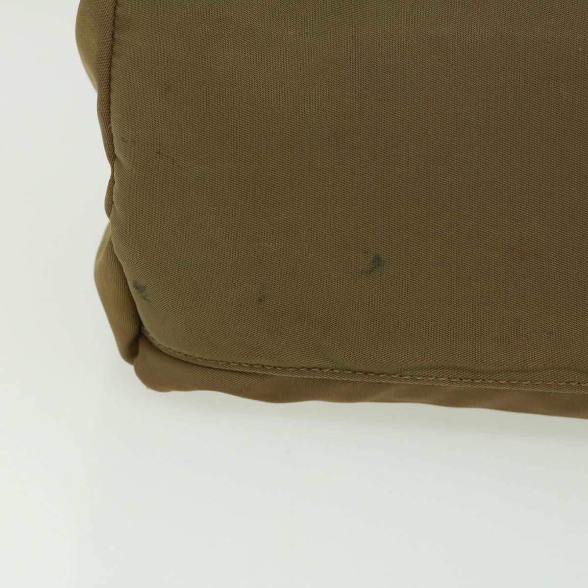 PRADA Hand Bag Nylon Khaki Auth cr603