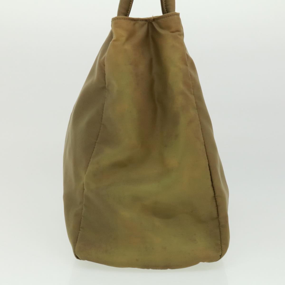 PRADA Hand Bag Nylon Khaki Auth cr603