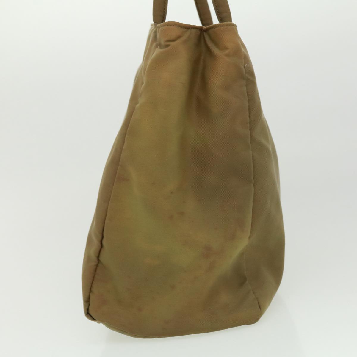 PRADA Hand Bag Nylon Khaki Auth cr603