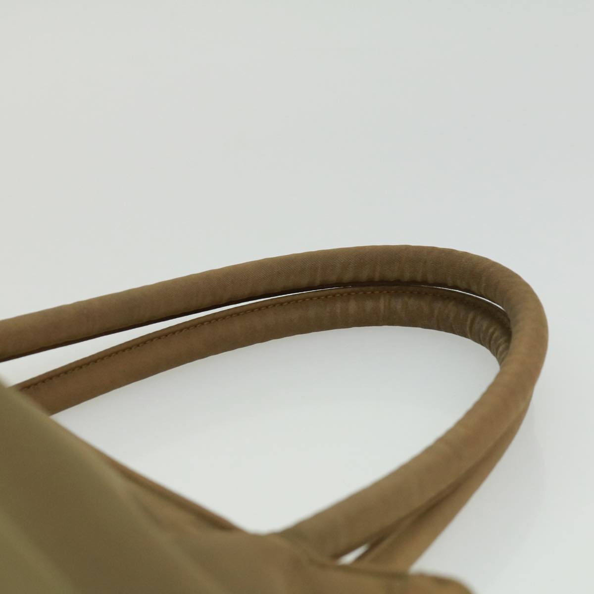 PRADA Hand Bag Nylon Khaki Auth cr603