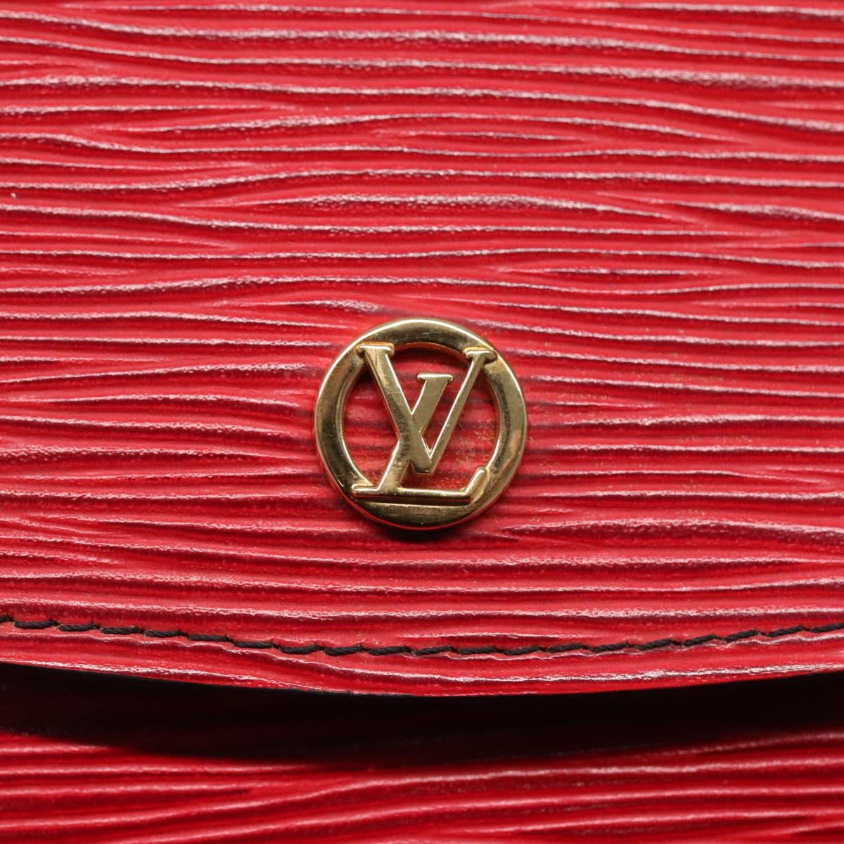 LOUIS VUITTON Epi Montaigne 23 Clutch Bag Red M52667 LV Auth EC007