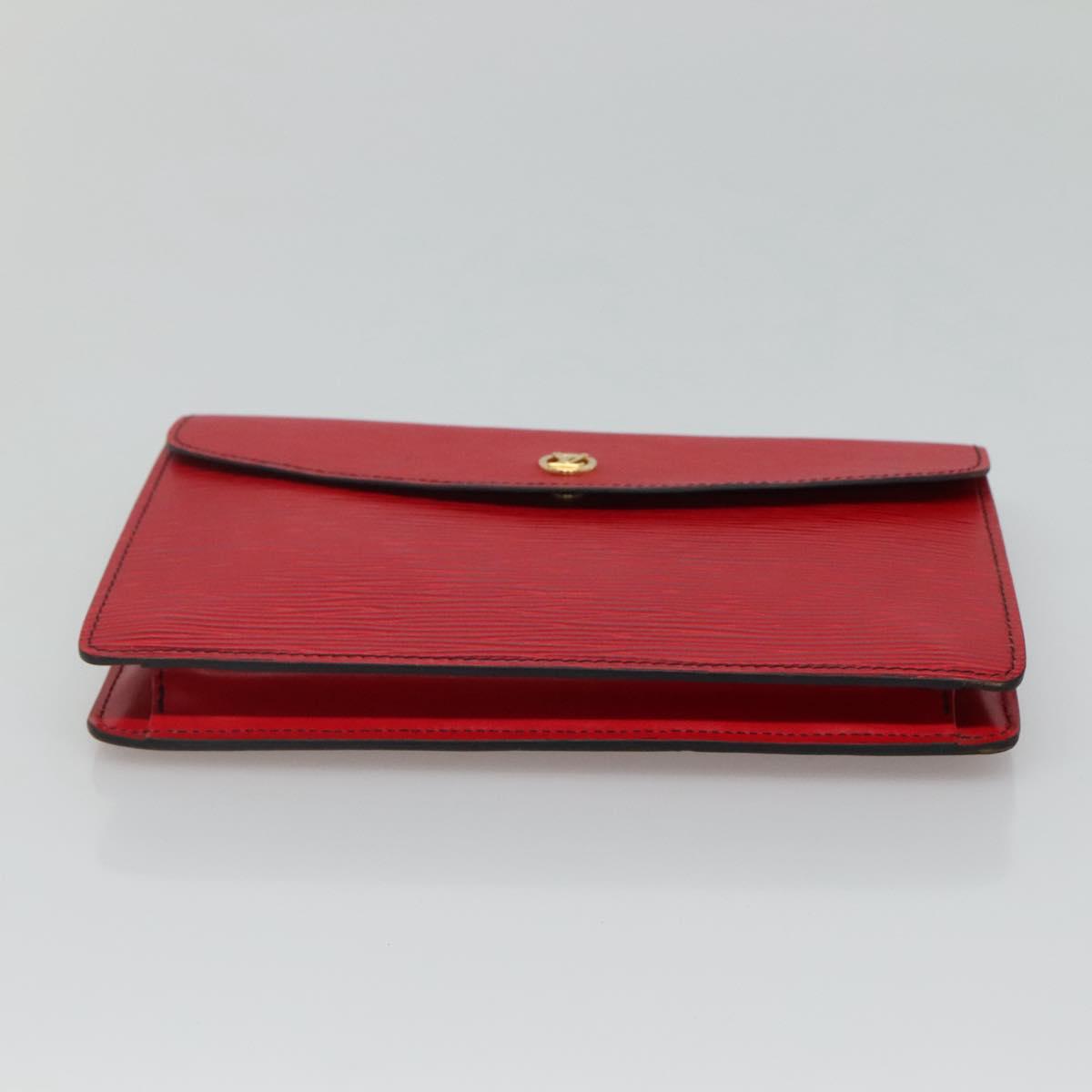 LOUIS VUITTON Epi Montaigne 23 Clutch Bag Red M52667 LV Auth EC007
