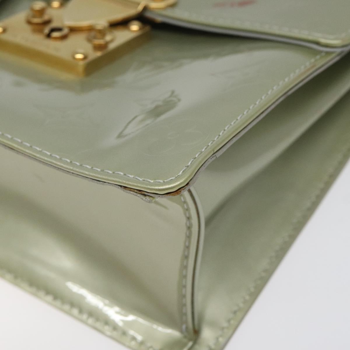 LOUIS VUITTON Monogram Vernis Spring Street Hand Bag Gris M91029 LV Auth EC020