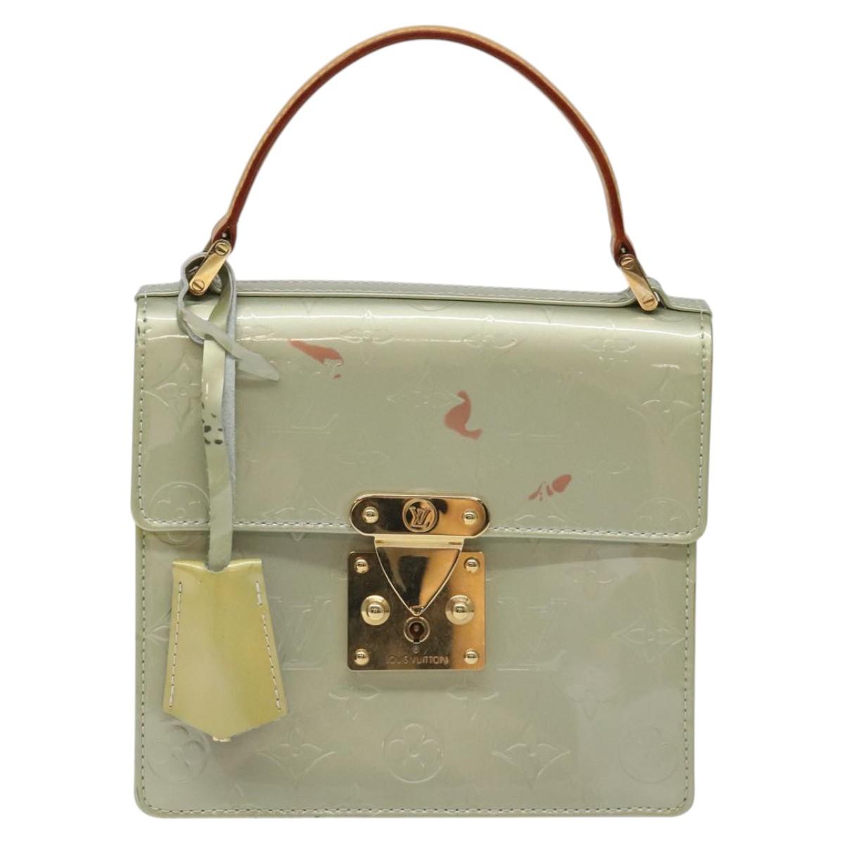 LOUIS VUITTON Monogram Vernis Spring Street Hand Bag Gris M91029 LV Auth EC020