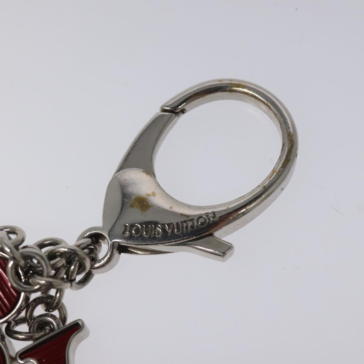 LOUIS VUITTON Epi Bijusac Fleur Deux Charm metal Red M65224 LV Auth EC029