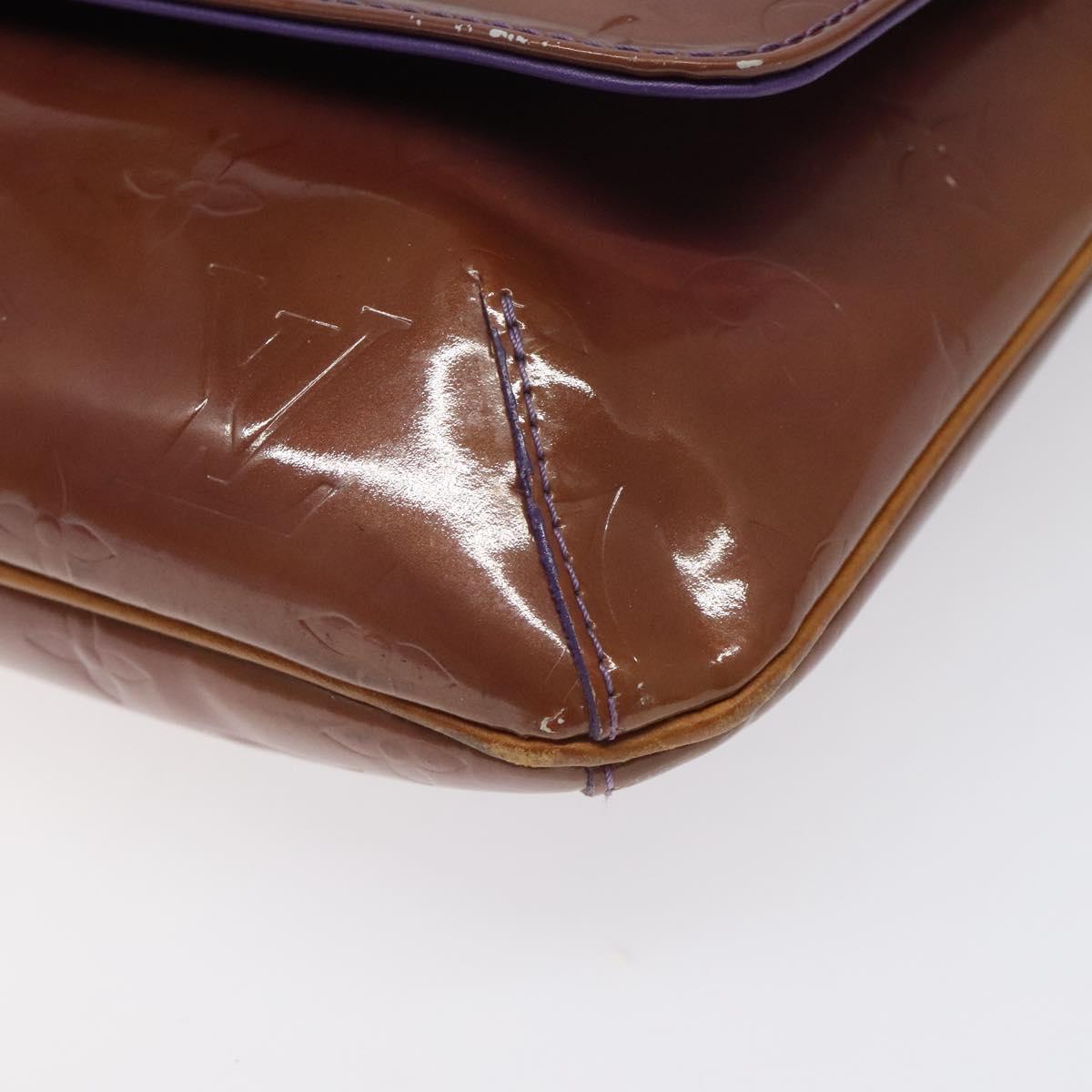 LOUIS VUITTON Monogram Vernis Thompson Street Bag Viole M91095 LV Auth EC046