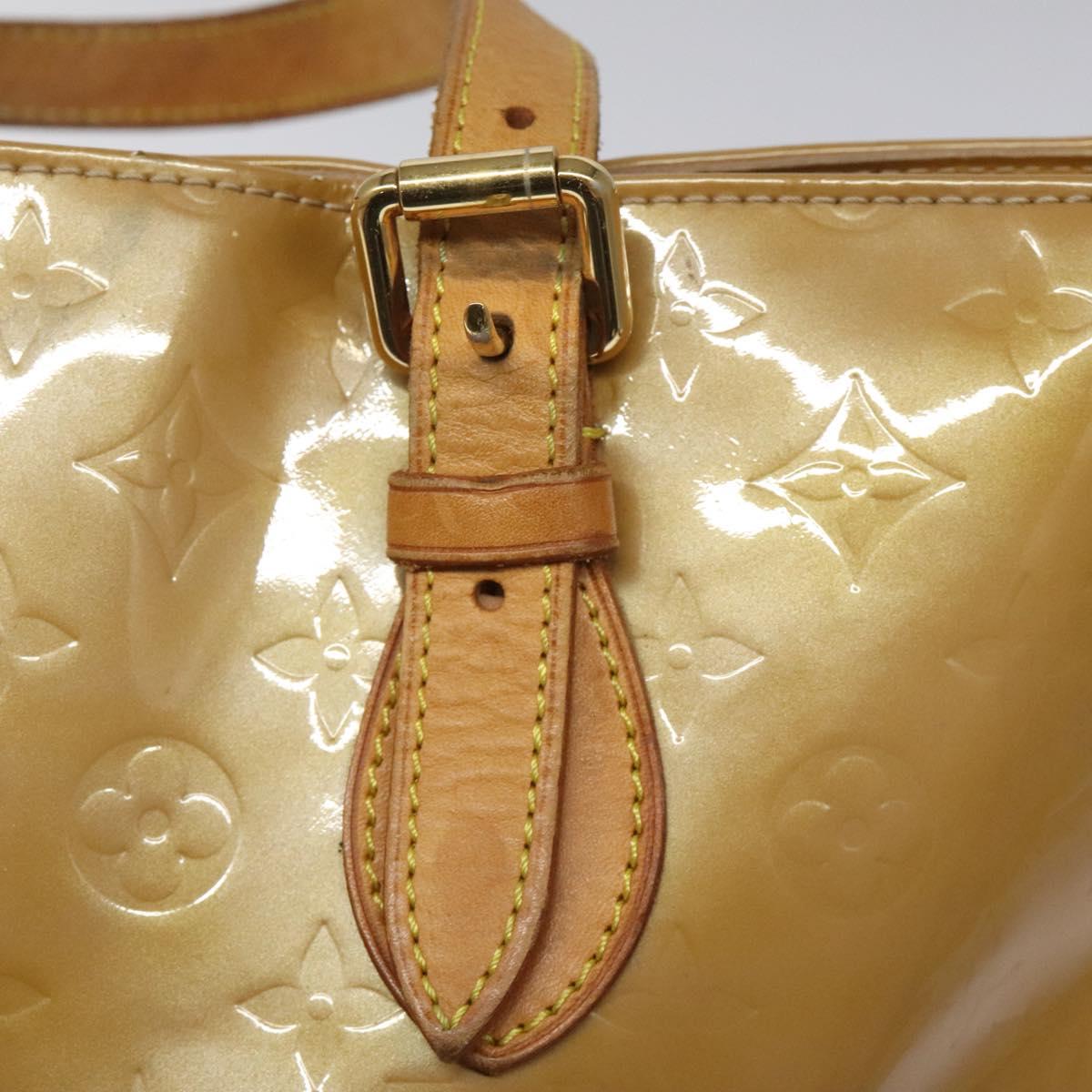 LOUIS VUITTON Monogram Vernis Brentwood Shoulder Bag Noisette M91511 Auth EC047