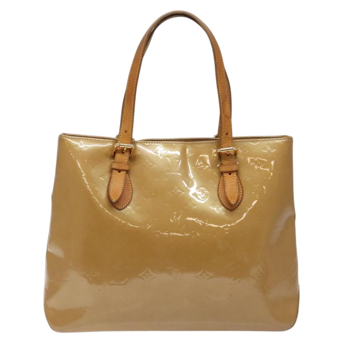 LOUIS VUITTON Monogram Vernis Brentwood Shoulder Bag Noisette M91511 Auth EC047