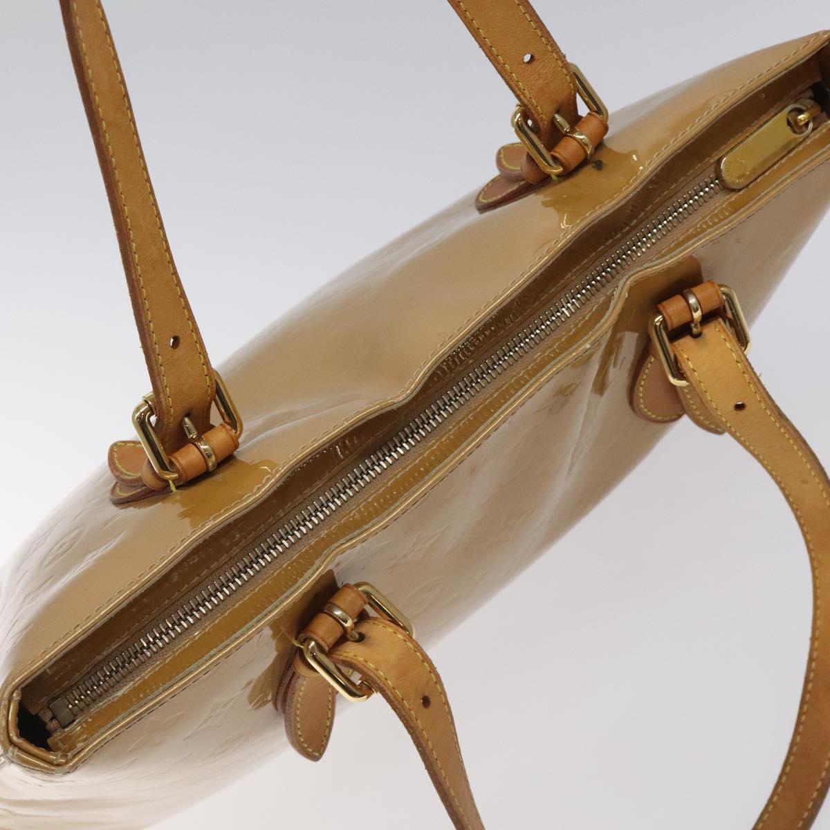 LOUIS VUITTON Monogram Vernis Brentwood Shoulder Bag Noisette M91511 Auth EC047