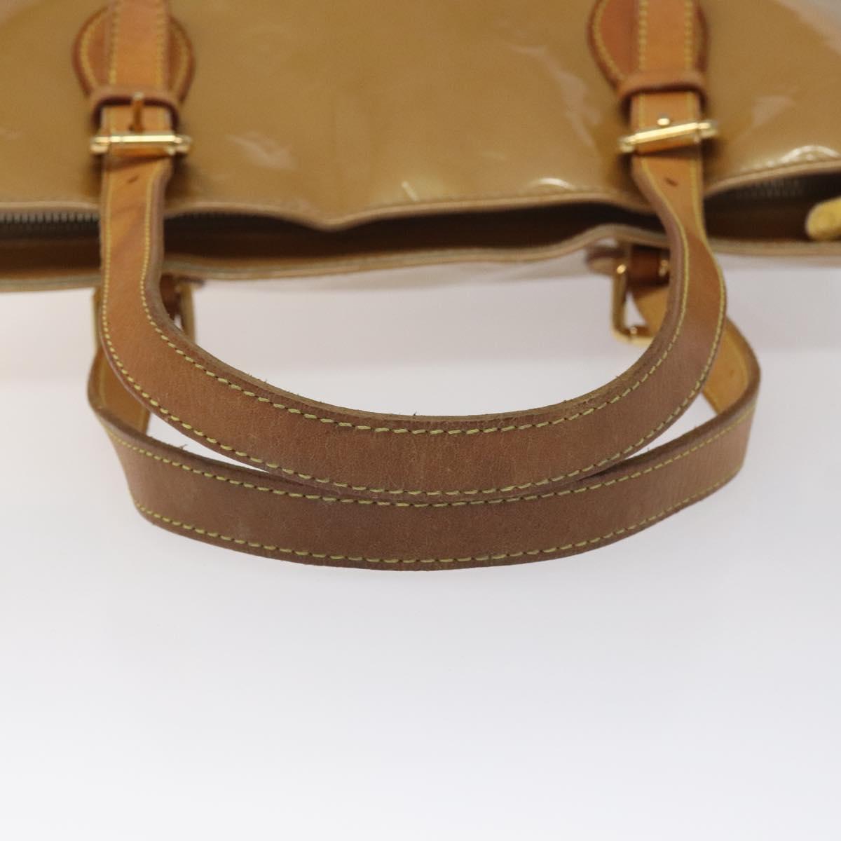 LOUIS VUITTON Monogram Vernis Brentwood Shoulder Bag Noisette M91511 Auth EC047