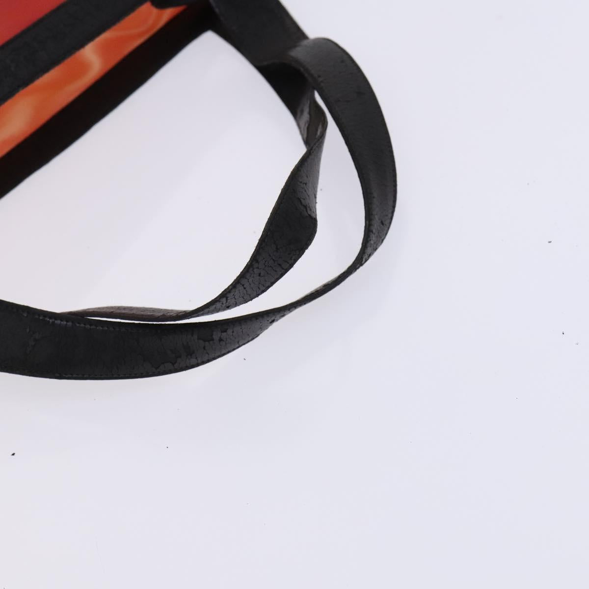 CHANEL Hand Bag Nylon Red CC Auth EC1000