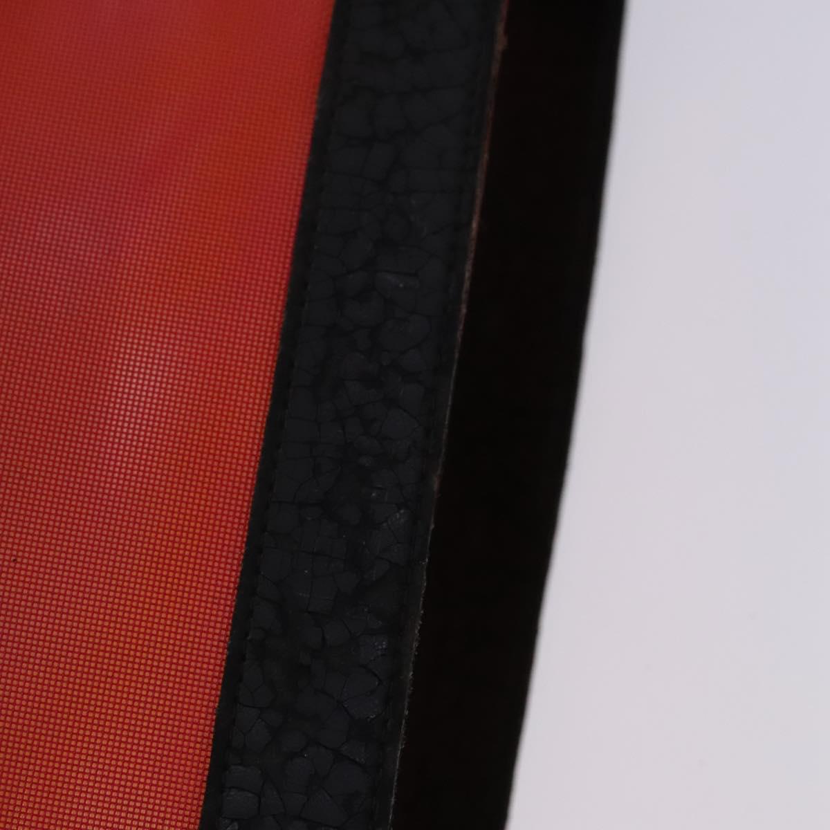 CHANEL Hand Bag Nylon Red CC Auth EC1000