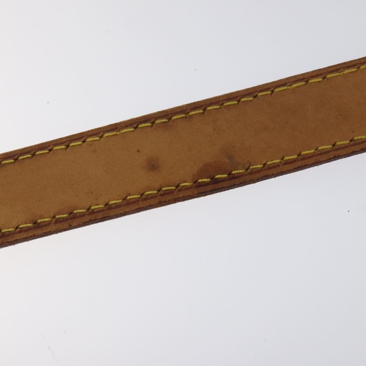 LOUIS VUITTON Adjustable Shoulder Strap Leather 35.4""-42.5"" Beige Auth EC1013