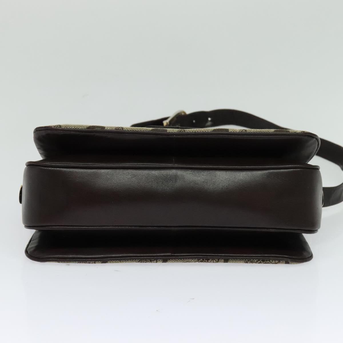 CELINE C Sulky Shoulder Bag Canvas Beige Auth EC1017