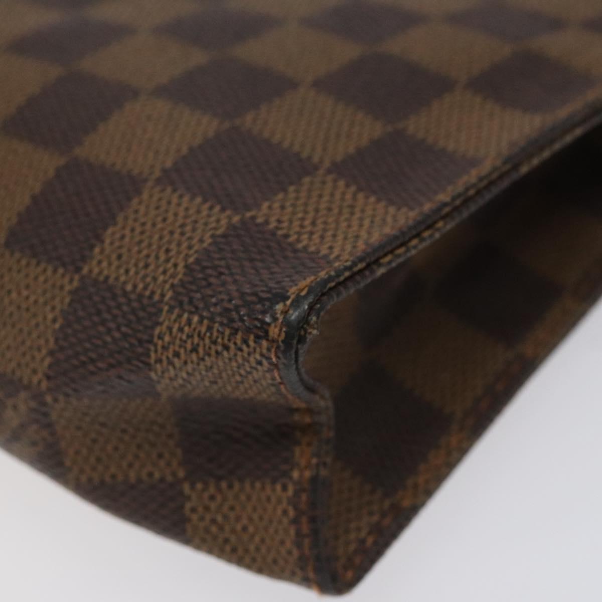 LOUIS VUITTON Damier Ebene Poche Toilette 26 Pouch N47543 LV Auth EC1022