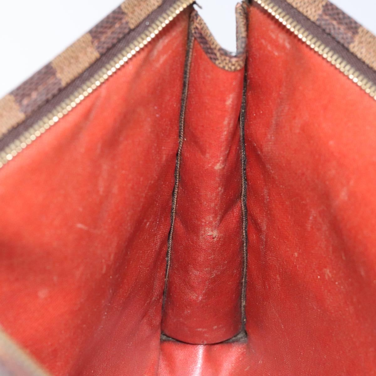 LOUIS VUITTON Damier Ebene Poche Toilette 26 Pouch N47543 LV Auth EC1022