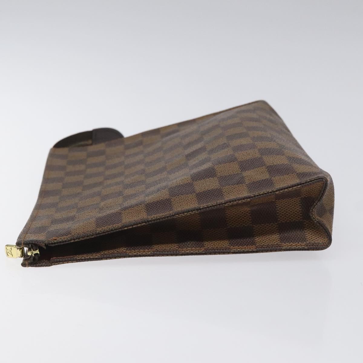 LOUIS VUITTON Damier Ebene Poche Toilette 26 Pouch N47543 LV Auth EC1022