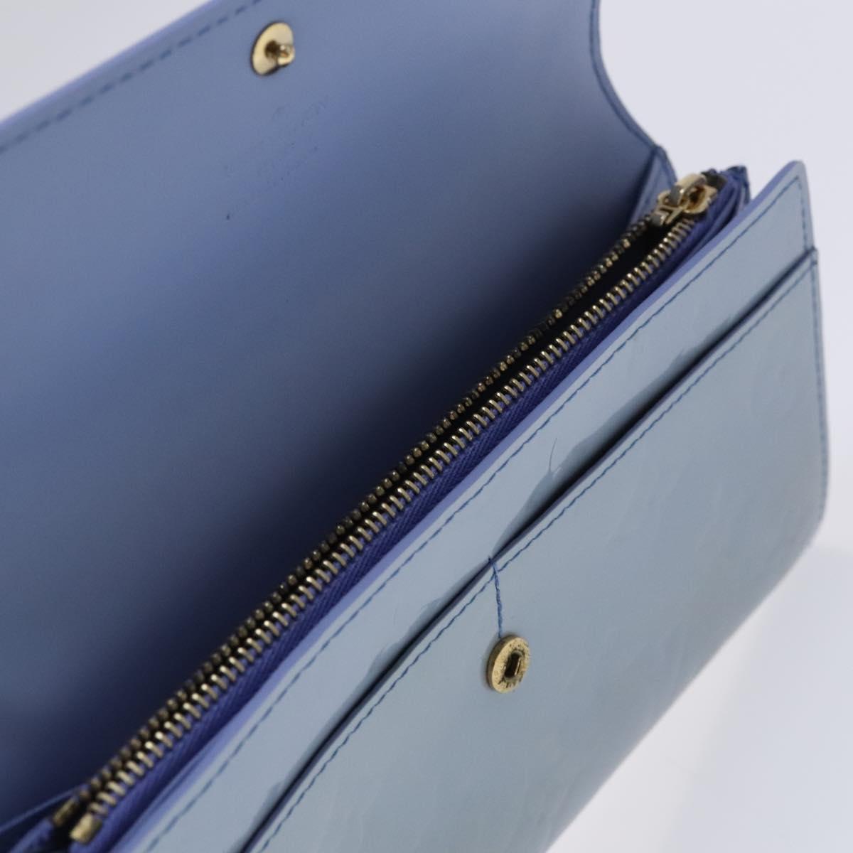 LOUIS VUITTON Vernis Pochette Porte Monnaie Credit Lavande M91235 LV Auth EC1023