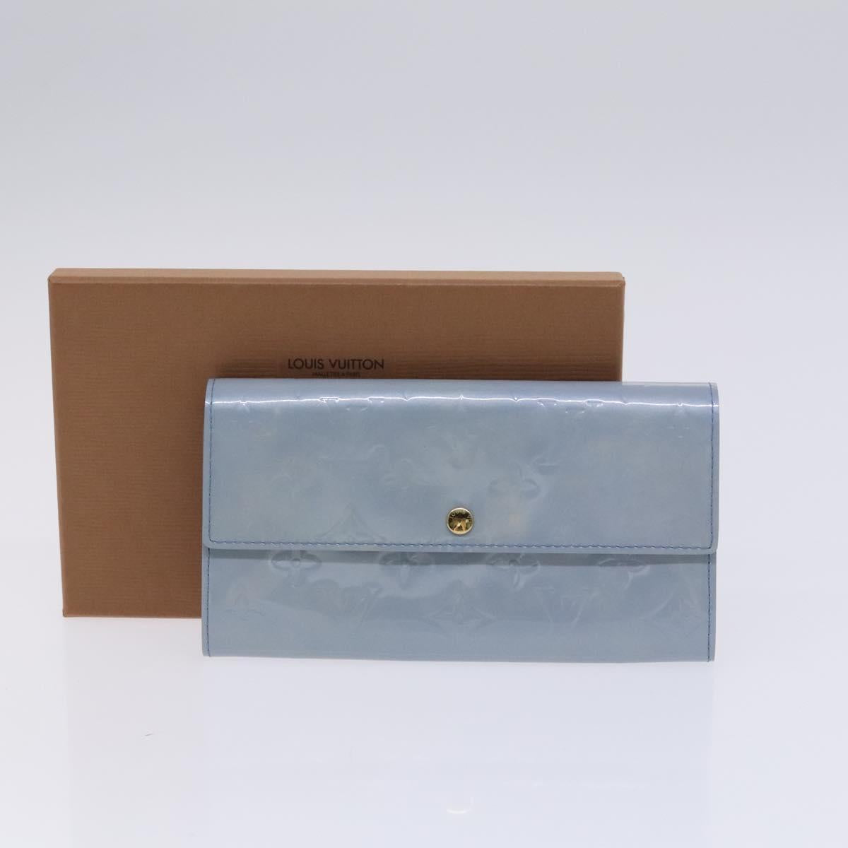 LOUIS VUITTON Vernis Pochette Porte Monnaie Credit Lavande M91235 LV Auth EC1023