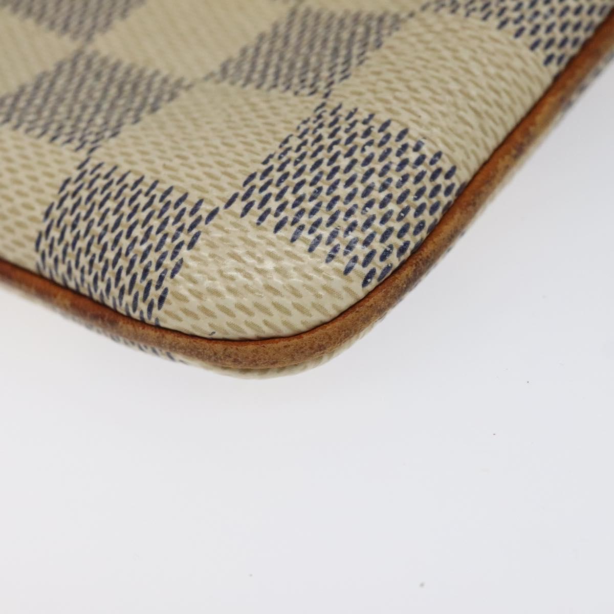 LOUIS VUITTON Damier Azur Etui Telephonne MM Cell Phone Case N60026 Auth EC1032