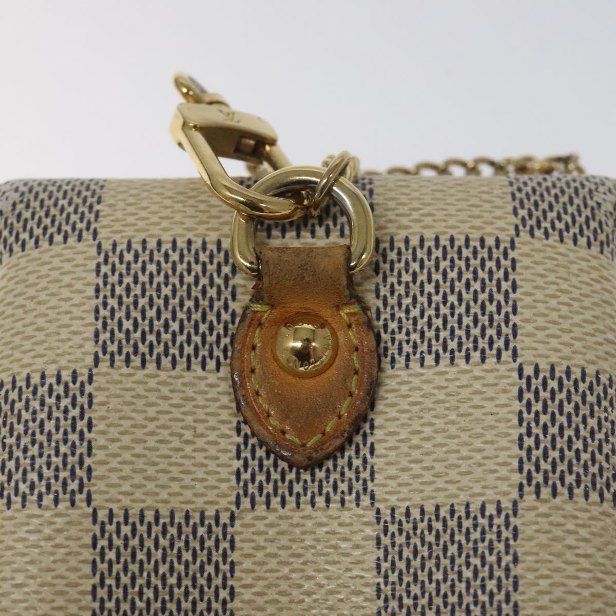 LOUIS VUITTON Damier Azur Etui Telephonne MM Cell Phone Case N60026 Auth EC1032