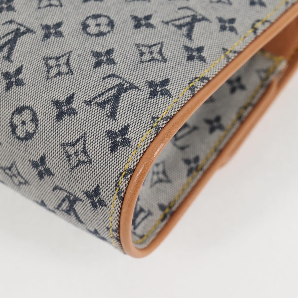 LOUIS VUITTON Monogram Mini Camille Chain Shoulder Bag Blue M92002 Auth EC1035AM