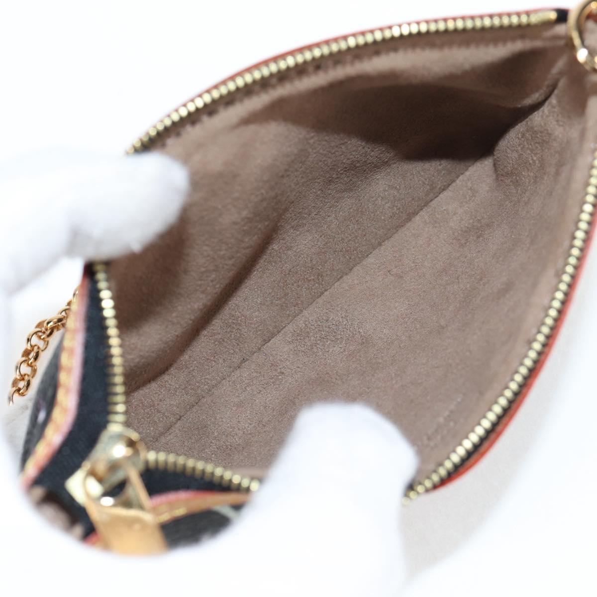 LOUIS VUITTON Multicolor Pochette Mira PM Pouch Black M60099 LV Auth EC1036SM