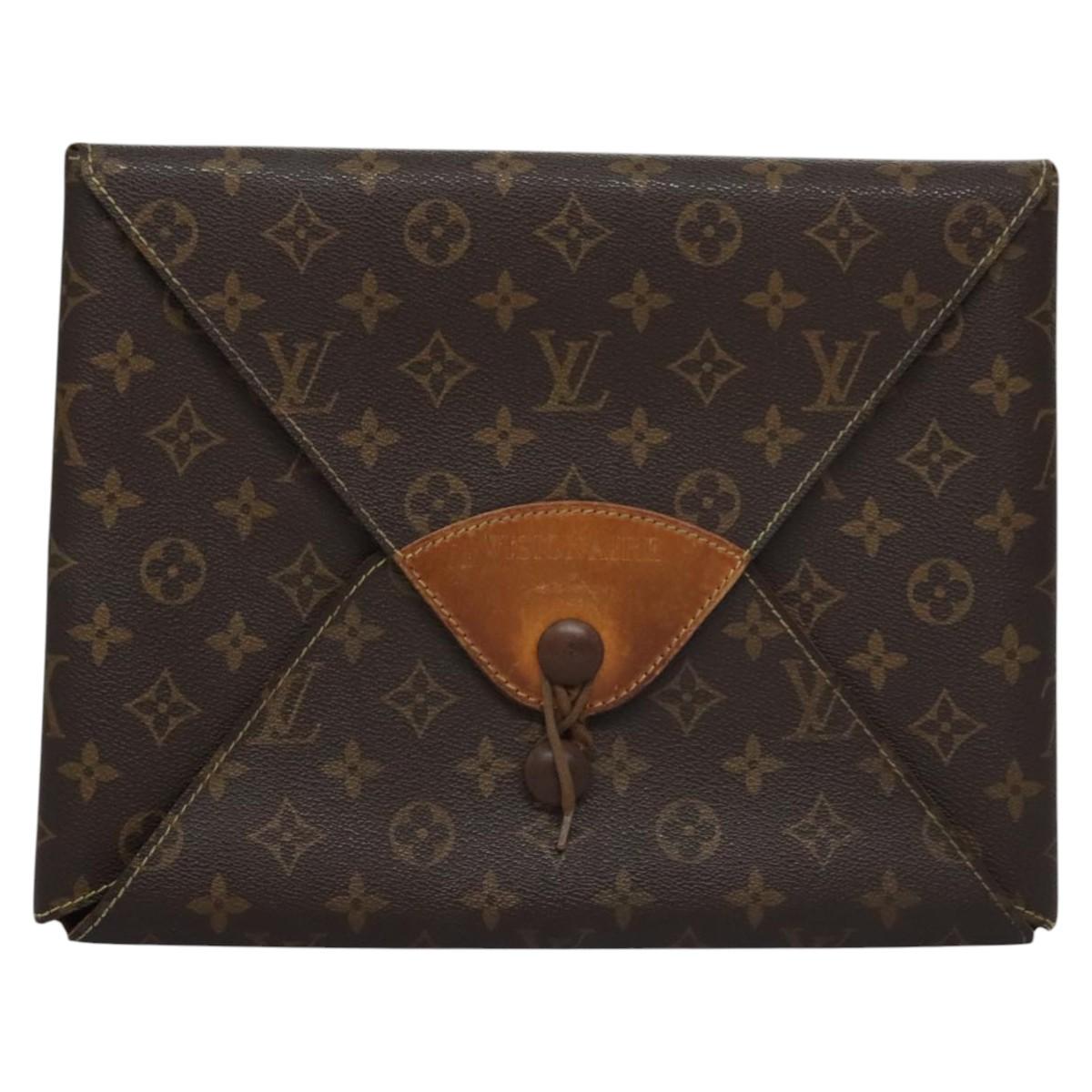 LOUIS VUITTON Monogram Visionaire Briefcase M99045 LV Auth EC124