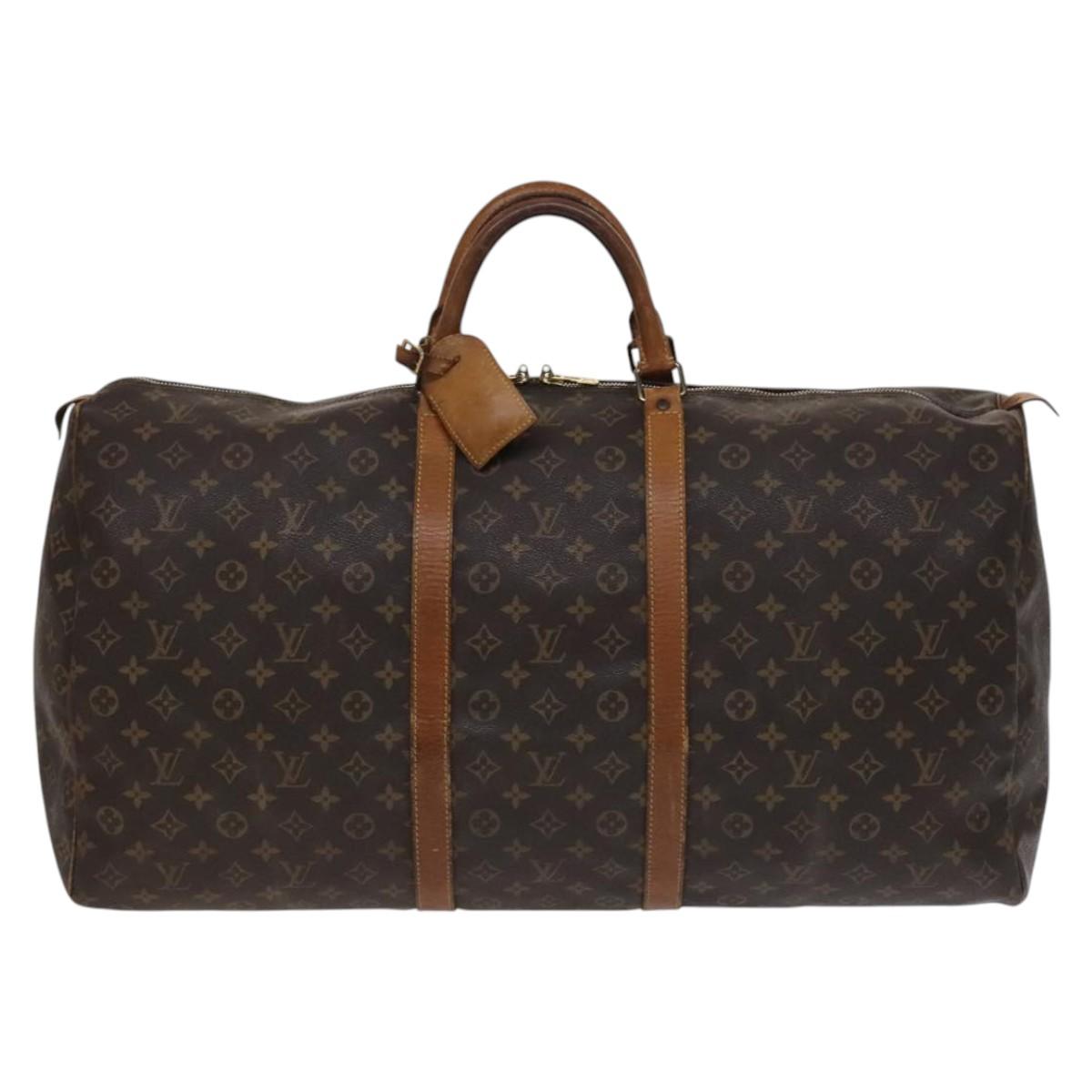 LOUIS VUITTON Monogram Keepall 60 Boston Bag M41422 LV Auth EC136