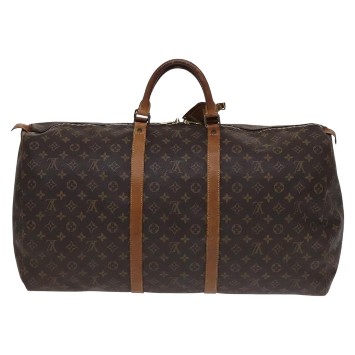 LOUIS VUITTON Monogram Keepall 60 Boston Bag M41422 LV Auth EC136